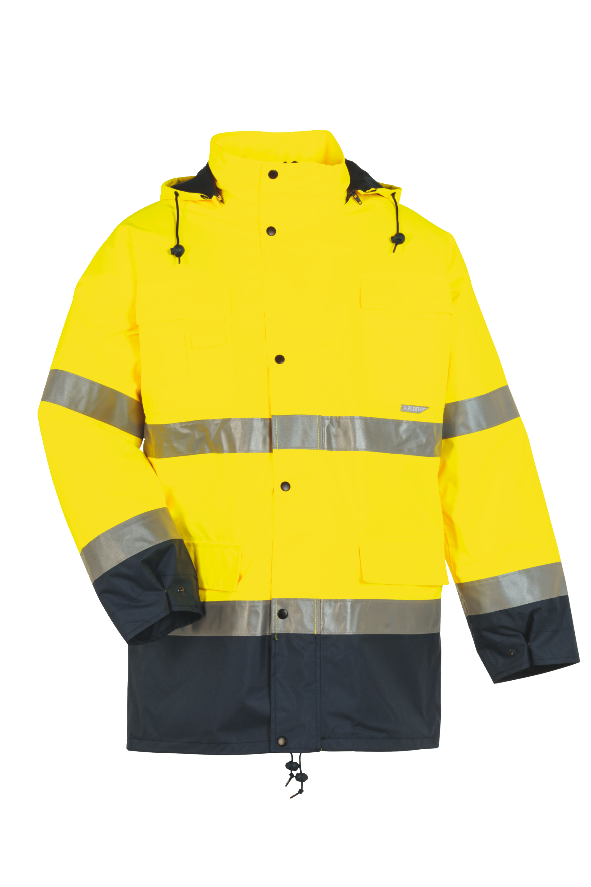 Planam 2057052 Size Large "High Visible" Parka - Yellow/Marine - View #5