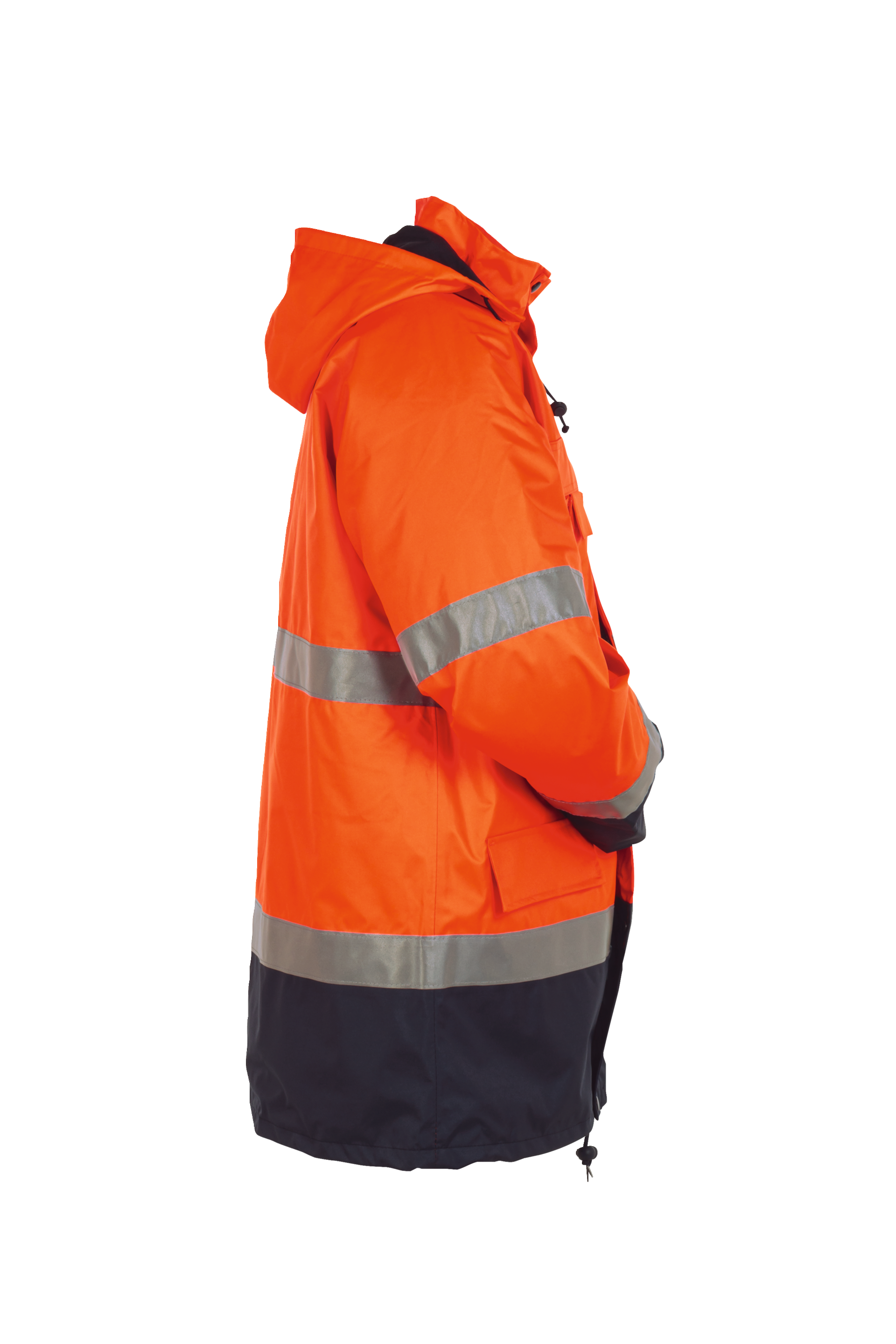 High visibility Parka 2-colour orange/navy